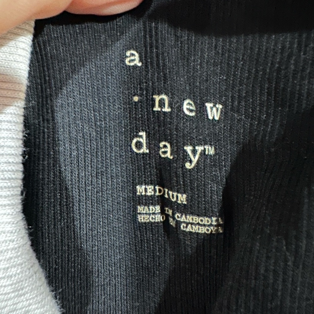 a new day Black Tank Top with White Trim - Picture 3 of 3
